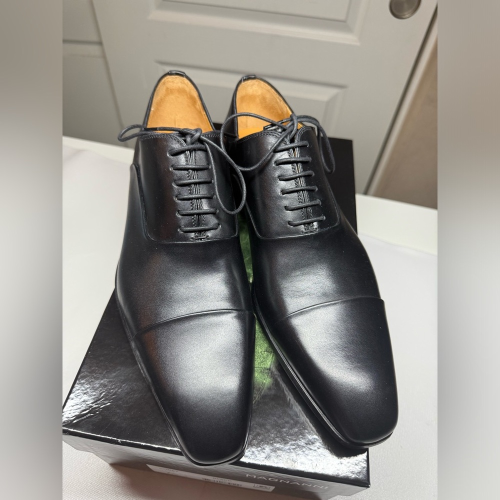 Magnanni Men’s Black Corey Oxford Derby Dress Shoes